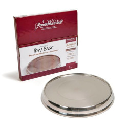 Base Stand For Round Silver-Polished Stainless Steel Tray